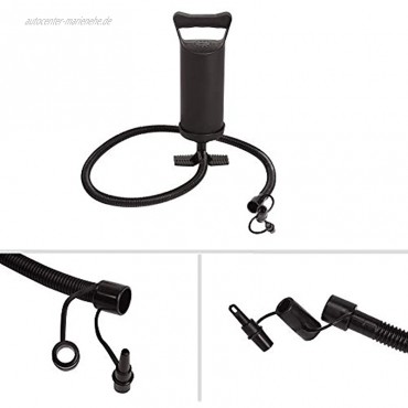 OURLITIME Luftpumpe für aufblasbare Luftmatratzen Sportbälle Dual-Action Handpumpe schwarz tragbar