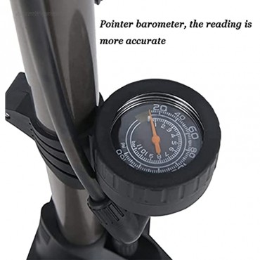 Praktisch Bodenpumpen Fahrrad vertikale Pumpe Haushaltsbodenpumpe mit Barometer Radiergeräte geeignet für Presta Schrader-Ventil genaue Inflation des Barometers Farbe: Schwarz Größe: 22 * ​​3 *