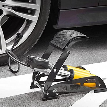 Praktisch Fußbodenpumpen Fußpumpe mit Barometer Fußpumpen zum Aufblasen von Fahrrädern Hochdruck-Luftzylinder und Pedalluftpumpe geeignet für Presta Schrader-Ventil Farbe: gelb Größe: 29 * 14 cm