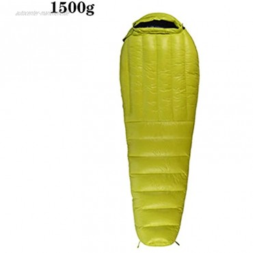 Kaijia Outdoor Mumienschlafsack mit Kompressionssack wasserdicht leicht Doppelschienen-Reißverschluss Kordelzug Hut 9 Stärken