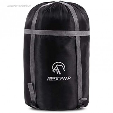 REDCAMP Schlafsack Stuff Sack Schwarz M L und XL Kompressionssack ideal für Rucksackreisen und Camping