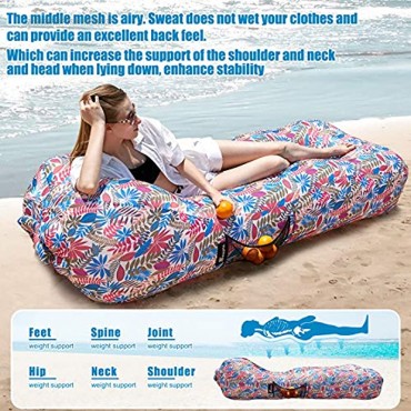SEGOAL Aufblasbare Liege Air Sofa Couch mit Kissen tragbar wasserdicht Anti-Luft undicht für Indoor Outdoor Camping Reisen ideale aufblasbare Couch für Picknick Hinterhof See