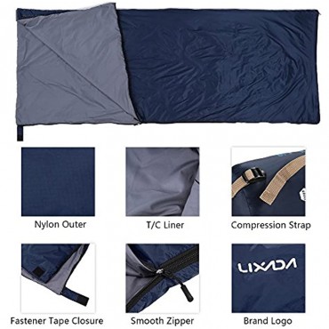 Lixada Schlafsack Ultraleicht Sleeping Bag 190 * 75cm für Camping Reisen Wandern Multifunktion