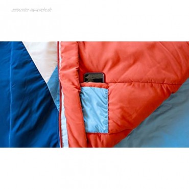 Marmot Idlewild 30 Deckenschlafsack geräumiger und warmer Synthetik-Schlafsack ideal zum Camping mit dem Auto 183 cm lang Cascade Blue Picante Normal: 183 cm