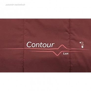 Outwell Contour Lux Schlafsack rot grau Ausführung Left Zipper 2021 Quechua Schlafsack