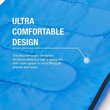 Premium-Deckenschlafsack leicht Schlafsack mit Reißverschluss Indoor und Outdoor Camping Schlafsack für Erwachsene und Kinder Leichter Sommer-Blau