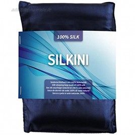 Silkini® Seidenschlafsack aus 100% Naturseide Hüttenschlafsack Inlett Sommerschlafsack aus echter Seide