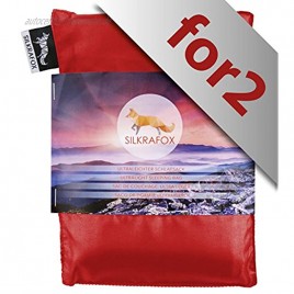 Silkrafox for 2 ultraleichter Schlafsack für 2 Personen Hüttenschlafsack Inlett Sommerschlafsack Kunst- Seidenschlafsack