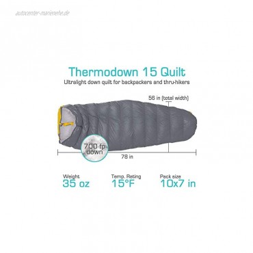 Paria Outdoor Products Thermodown 15 Degree Survival-Daunensteppdecke Deckenschlafsack Ultraleichte 3-Jahreszeiten-Steppdecke Perfekt für Camping Rücksacktourismus und Hängemattenzelte