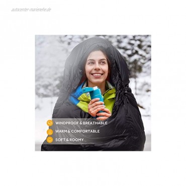 Terra Hiker Daunen-Winterschlafsack | Outdoor Mumienschlafsack für Camping und Bergsteigen mit ultraleichter und ultrakompakter Entendaunenfüllung | Maximale Körpergröße 6'3 190 cm