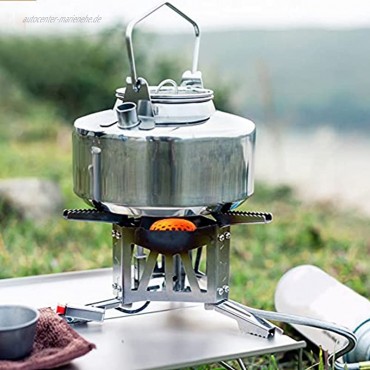 Camping Kessel Leichte Teekanne Kaffee Pot Tragbare 1l Edelstahl Picknick Teekanne Kochgeschirr Set Silber