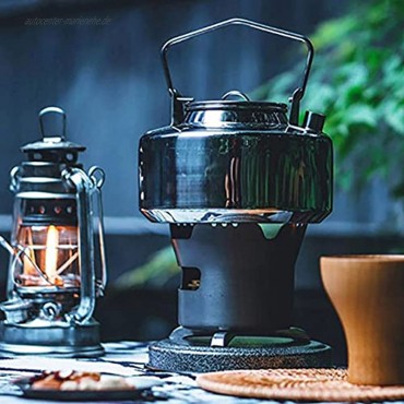 Camping Wasserkocher Leichte Tragbare Teekanne Kaffeekanne Mit Klappbaren Griffen 1.3l Edelstahl Picknick Outdoor Kochgeschirr Silber