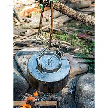 Camping Wasserkocher Leichte Tragbare Teekanne Kaffeekanne Mit Klappbaren Griffen 1.3l Edelstahl Picknick Outdoor Kochgeschirr Silber