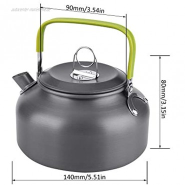 Jeanoko Outdoor-Teekanne tragbarer Camping-Wasserkocher Leichter Outdoor-Wasserkocher 800ML Klassische Form Picknick-Teekanne bequem für den Außenbereich zu verwenden