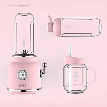 Portable Juicer Retro Juicer Obst Hand Mini Mixer Multi-Funktions-wiederaufladbare Juicer Home Portable Juice Cup,Pink