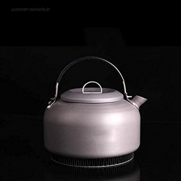 Riyyow Kreativität Aluminiumgaskocher Outdoor Camping Wandern Kessel Kaffee Pot Tragbare Teekanne Kessel Leichtweiß mit Siliziumgriff 1.4L