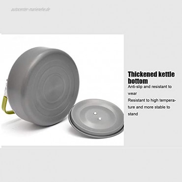 Ufolet Teekessel Picknick-Teekanne Aluminiumlegierung Praktische 1,2 l Camping-Kochgeschirr Picknick-Verwendung für das Bergsteigen