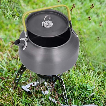 Ufolet Teekessel Picknick-Teekanne Aluminiumlegierung Praktische 1,2 l Camping-Kochgeschirr Picknick-Verwendung für das Bergsteigen