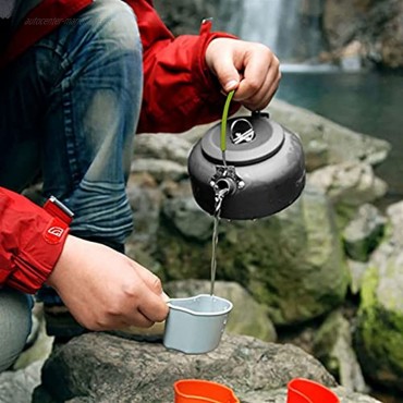 XIN NA RUI Camping Wasserkocher Tragbarer 0,8l Aluminium-Kessel-Tee-Kaffeekanne im Freien Camping Color : Gray Size : 140x70 MM