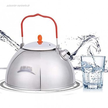 XJJZS Outdoor-Edelstahl-Kessel Wildes Camping Reise Teekanne Tragbare Brennbare Wasser Tee Set Offener Kessel Tee-Set