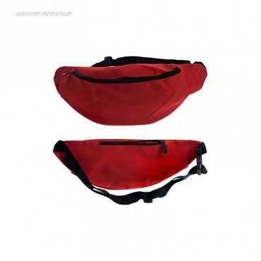 Smartfox Damen und Herren Gürteltasche Bauchtasche Hüfttasche mit zwei Fächern und Reißverschluss in 7 Farben