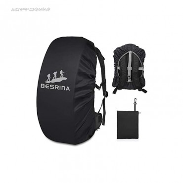 Besrina 15-90L Regenschutz für Rucksack und Tasche wasserdichte Rucksack Cover zum Wandern Reisen Klettern Radfahren