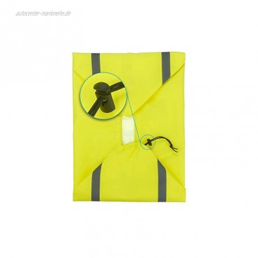 EAZY CASE Rucksack Schulranzen Regenschutz Schutzhülle mit Reflektorstreifen Regenüberzug I Regenschutzhülle wasserabweisend mit Reflektor und Tasche für mehr Sicherheit im Straßenverkehr