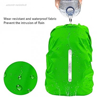 GUOXIANG Regenhülle Rucksack Schulranzen Regenschutz 15-25L wasserdichte Regenschutz für Rucksäcke mit Reflexstreifen für Outdoor Camping WandernGrün