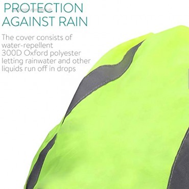 Navaris Regenschutz Rucksack Schulranzen Regenhülle 65x75 cm Schutzhülle für Ranzen reflektierend wasserdicht Regenschutzhülle in Neon Gelb