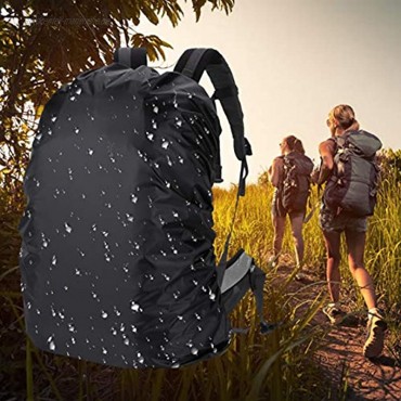 NewIncorrupt Regenschutz Rucksack 20L-80L Wasserdichte Tasche Outdoor Camping Wandern Klettern Staub Regenschutz Schwarz
