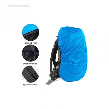 Zuzer Rucksack Regenschutz,3 Größen Regenhülle Rucksack Reflektierend Regenhülle Schulranzen Wasserdichter Rucksack15L-65L für Outdoor Camping Radfahren