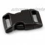 Ganzoo klick-Verschluss aus Kunststoff im 10er Set 3 4 Klippverschluss Steckschließer Steckverschluss für Paracord-Armbänder Hunde-Halsbänder Rucksack Farbe: schwarz