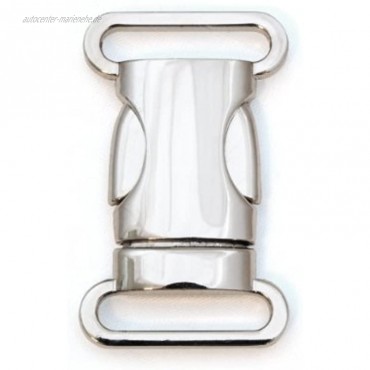 Klickverschluss aus Metall im 3er Set 3 4'' Klippverschluss Steckschließer Steckverschluss für Paracord-Armbänder Hunde-Halsbänder Rucksack Farbe: Silber