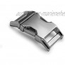 Metall-Klickverschluss Alumaxx Set aus 2 Stück 3 4 Klippverschluss Steckschließer Steckverschluss für Paracord-Armbänder Hunde-Halsbänder Rucksack Oberfläche Glanz verchromt Farbe: silber