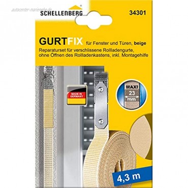 Schellenberg 34301 Gurtfix Rolladengurt Reparaturset Maxi Austausch von defekten Rollladengurten ohne Öffnen des Rollladenkastens Komplettset