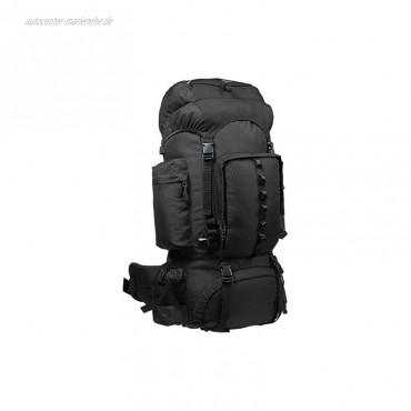 Basics Wanderrucksack mit Innengestell und Regenschutz 55 L Schwarz