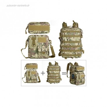 G4Free 40L Tactical MOLLE Rucksack mit Abnehmbarer Tasche Armee Rucksack für Camping Trekking Jagd Angeln