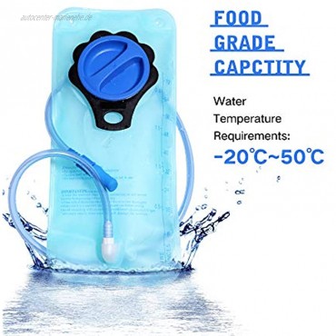 2 Liter Trinkblase MAXTUF BPA-Free Wasserbehälter für Rucksack mit großer Öffnung Auslaufsicherer Deckel und Isolier schlauchabdeckung zum Wandern Radfahren Klettern Laufen Camping