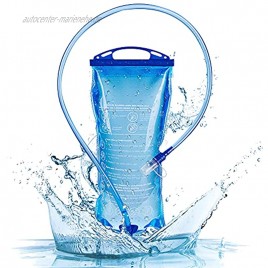 CYSJ Trinkblase Wasserblase Sport Trinkbeutel auslaufsicher Wasserbehälter antibakteriell Trinkbeutel wasserdichte für Kampieren Radfahren Wandern,3L,Blau
