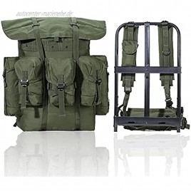 Militärrucksack 50 Liter Rucksack Armee Überleben Kampf Feld Rucksack Rucksack Herren Metallrahmen Outdoor Tasche Wassersack