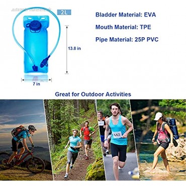 OutyFun Trinkblase aus EVA strapazierfähig 2 Liter auslaufsicher Wasserspeicher für Wandern Camping Radfahren