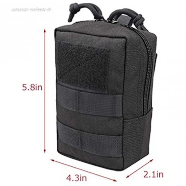 Magarrow Tactical Molle Pouch Multifunktions-Hüfttasche zum Aufhängen Black- 2pcs