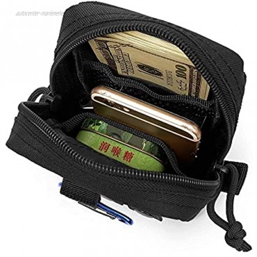 MiOYOOW Tactical Molle Tasche 1000D EDC Zusatztasche wasserdichte Tasche Geldbörse für die Camping Jagd 17x10x5cm