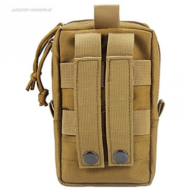 MiOYOOW Tactical Molle Tasche 1000D EDC Zusatztasche wasserdichte Tasche Geldbörse für die Camping Jagd 17x10x5cm