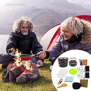 BeAteam Camping Kochgeschirr Set Camping Pot Pan Isolierter Griff Eloxiertes Aluminiummaterial für Outdoor Kochen Camping Backpacking
