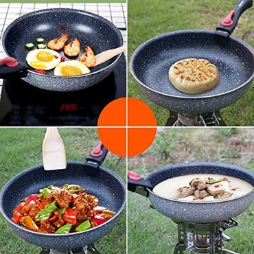Chyuanhua Camping Pot Set Outdoor-Wok tragbarer Camping-Topf mit Koch Cooker Faltbare und abnehmbarem Griff Geeignet für Picknickwanderungen Farbe : Black Size : One Size
