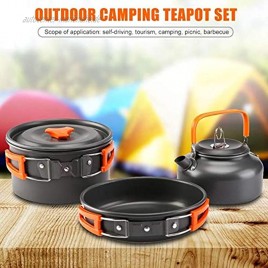 CYSHAKE tragbar Outdoor-Camping-Geschirr for Trekking Backpacking Kochen Picknick im Freien Kochgeschirr Schüssel Pot Pan Set Touristen Küchenhelfer Kochen
