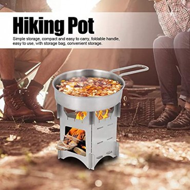 Lecxin Tragbares Kochgeschirr-Set Edelstahl-Campingkocher Camping-Topf Kochwerkzeug-Set für Camping zum Wandern im Freien