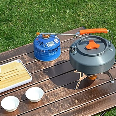 MCTY Tragbare Teekanne für den Außenbereich 1,6 l für Camping Angeln selbstfahrend Grillen kochendem Wasser kochender Wasserkocher Hängetopf für Kochen und Picknick.