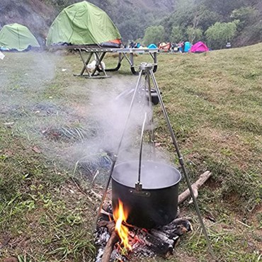 Sdkmah9 Camping Stativ Outdoor Picknick Kochen Stativ Tragbar Zum Aufhängen Topf Lagerfeuer Grill Ständer